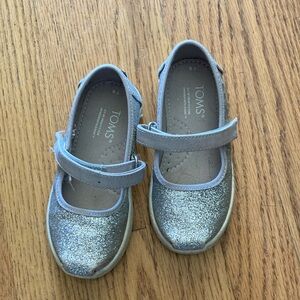 Toms shoes. Toddler 8. Glitter Mary Jane’s.